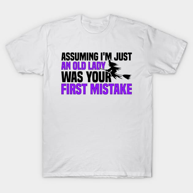 Assuming I'm Just An Old Lady Was Your First Mistake T-Shirt by Blonc